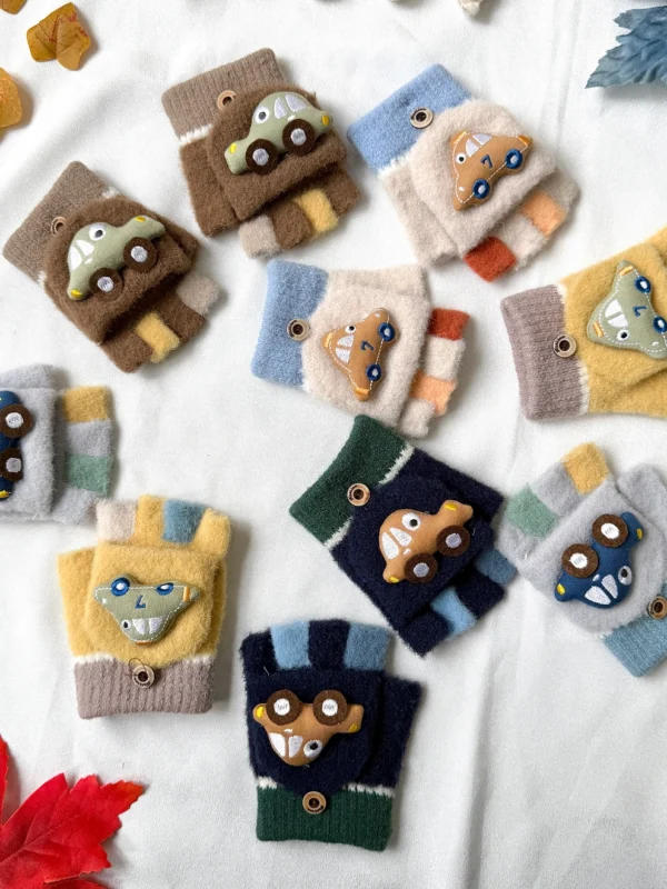 Toddler Half Finger Car Winter Gloves/Mittens