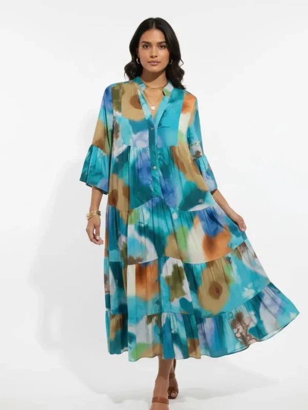 Mid-Length Printed Dress