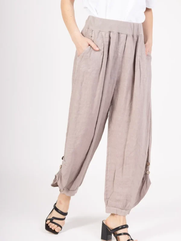 Balloon-Cut Linen Trousers