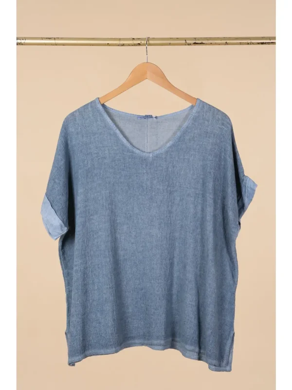Linen Cotton Blend T-Shirt