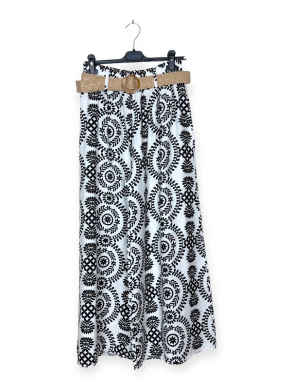 Wide Pants with Geometric Patterns
