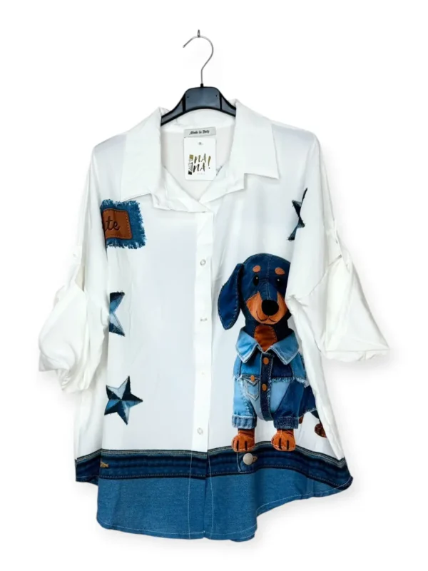 Patterned Blouse — Dachshund